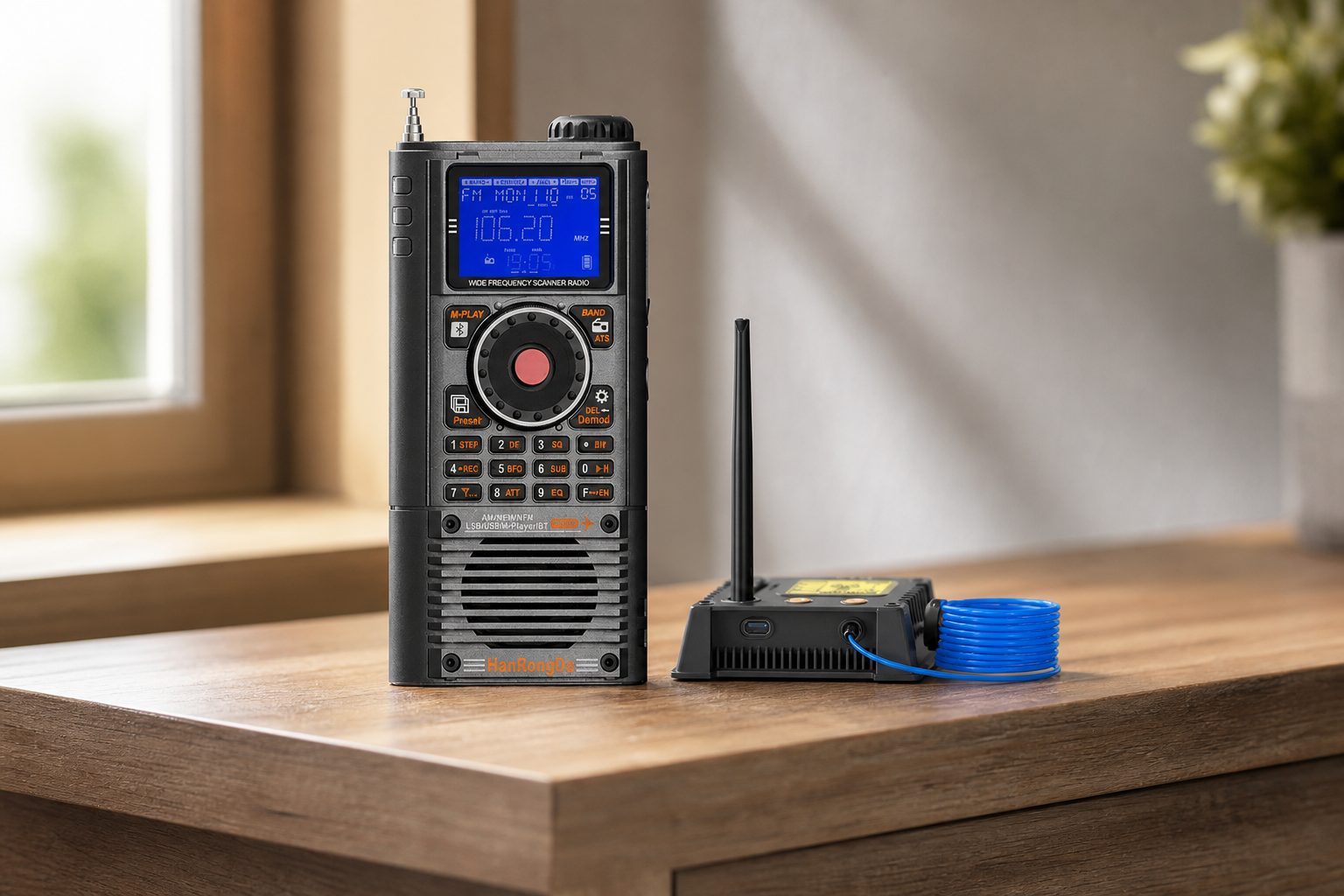 HanRongDa HRD-A330 je širokopásmový prijímač s SSB, Air Band, Bluetooth, nahrávaním a TF kartou do 256 GB